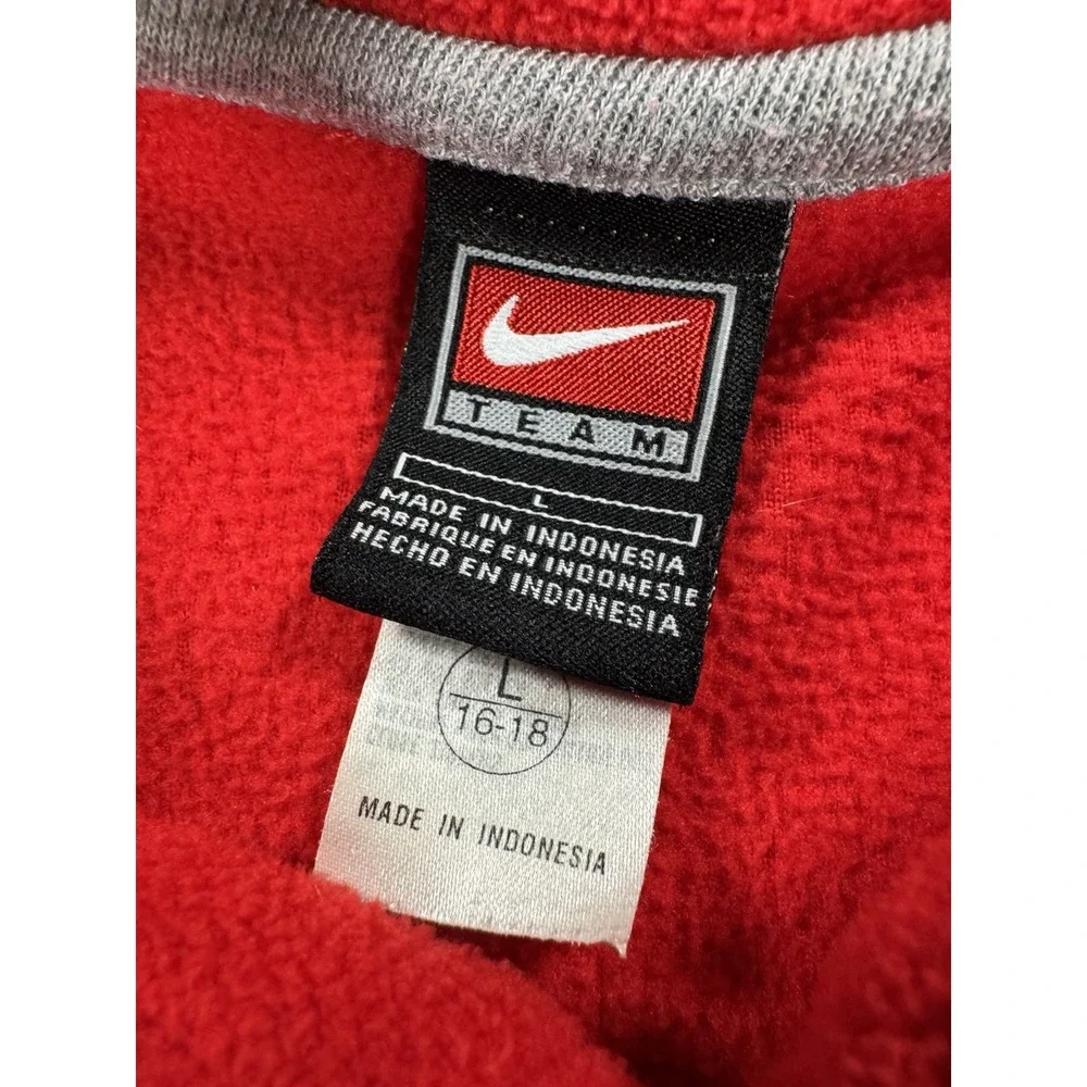 VTG Nike Team Nebraska Cornhuskers Huskers Red Fleece 1/4 Zip Pullover